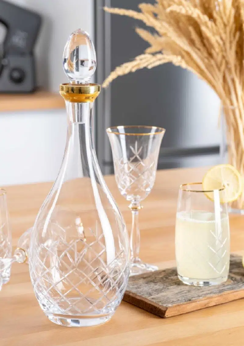 Acar Aqua Collection Gold Kristal 25 Parça Su Seti Xfs-22-0410