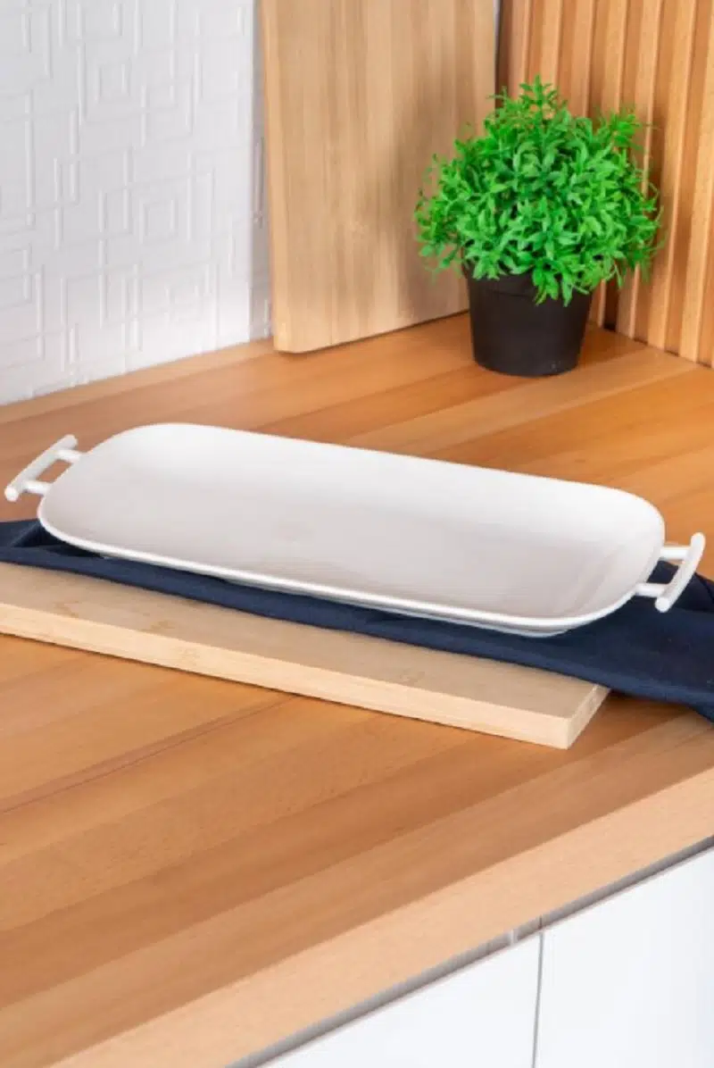 Acar Bianco Perla Dikdörtgen Kulplu Servis Tabak Sct-05385