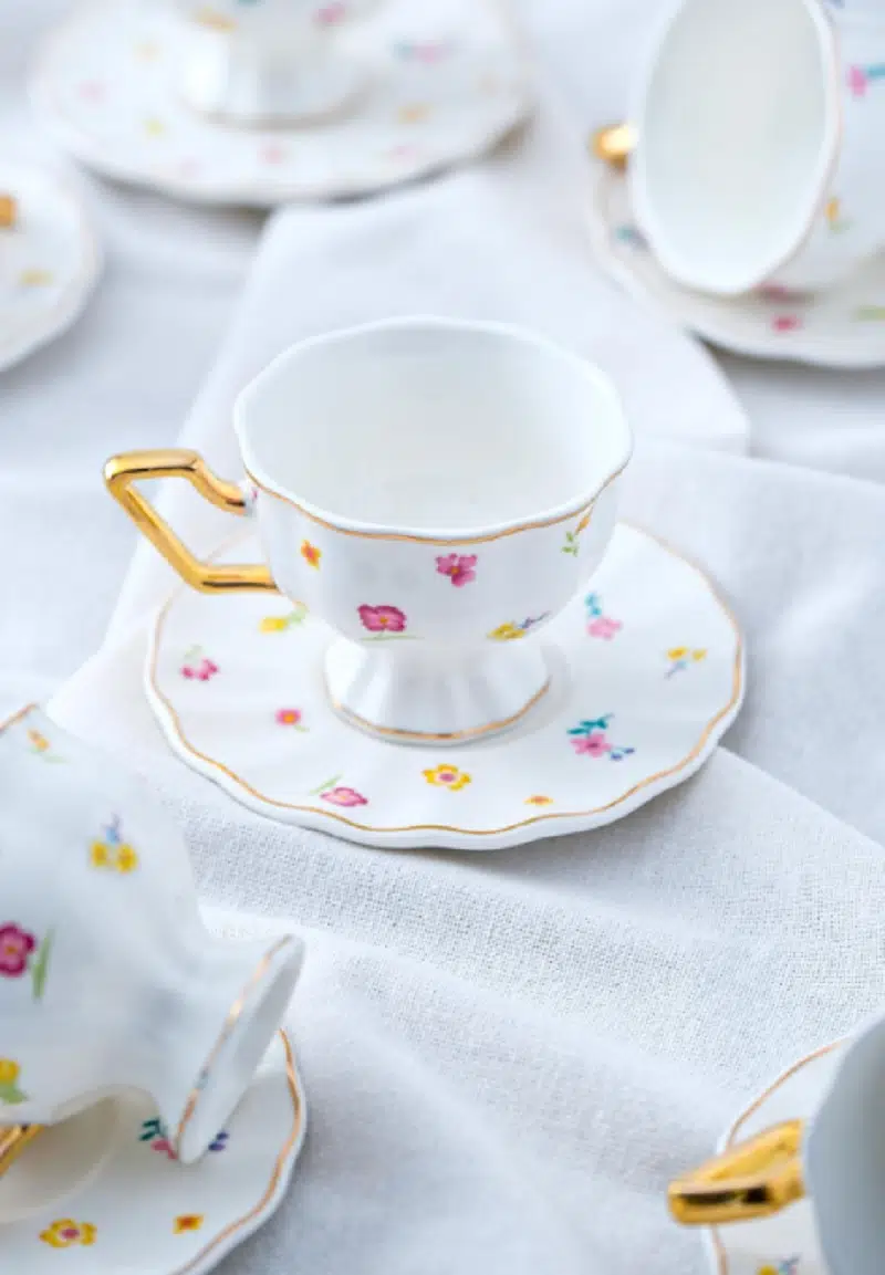 Acar Camilla 6 Kişilik Porselen Kahve Fincan Takımı 6043