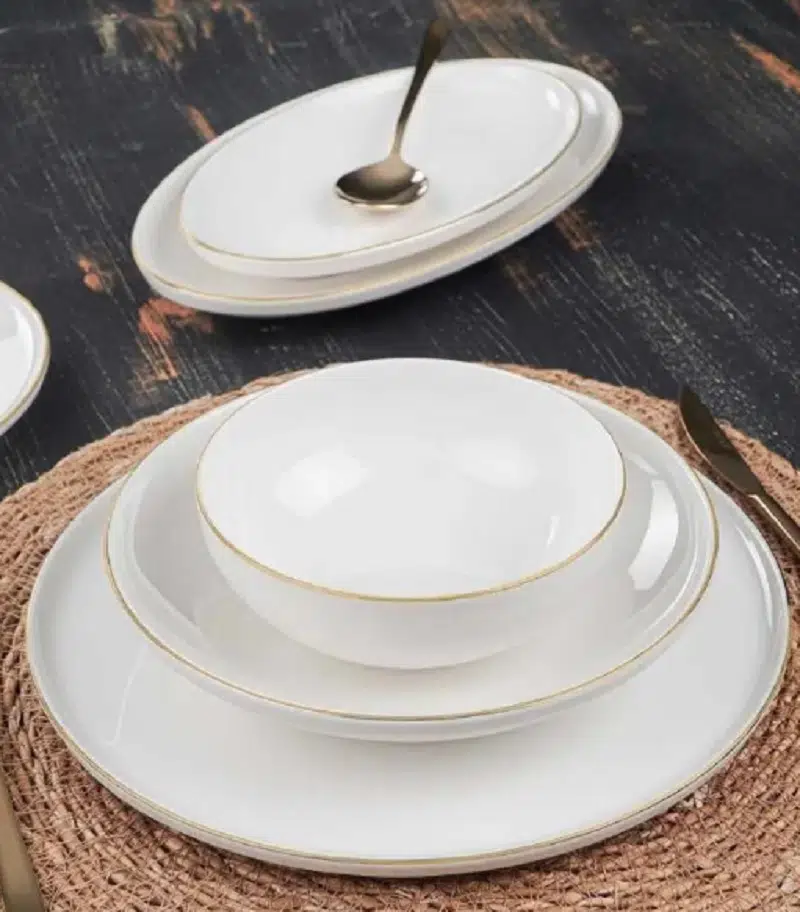 Acar Crystal 27 Parça 6 Kişilik Porselen Yemek Takımı 5540