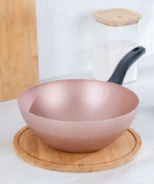 Acar Damla 24 Cm Pembe Wok Tava XCM-21-0259