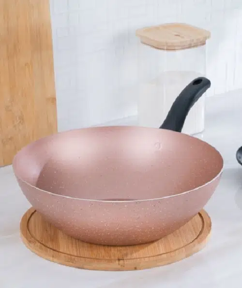 Acar Damla 28 Cm Pembe Wok Tava XCM-21-0261