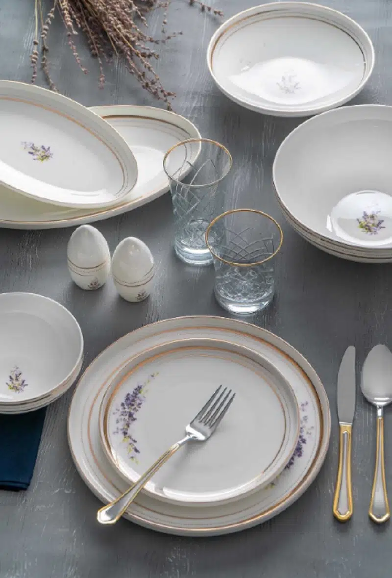 Acar Leona 57 Parça 12 Kişilik Porselen Yemek Takımı 5263