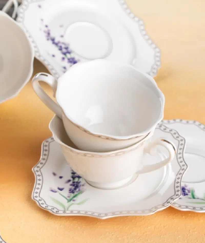 Acar Love Garden 6 lı Kare Porselen Nescafe Fincan Takımı 0123