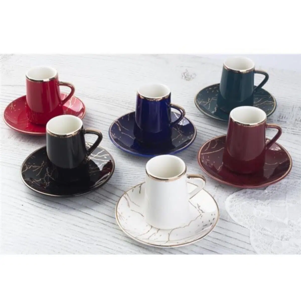 Acar Porselen 6 Lı Kahve Fincan Takımı Porj-009626