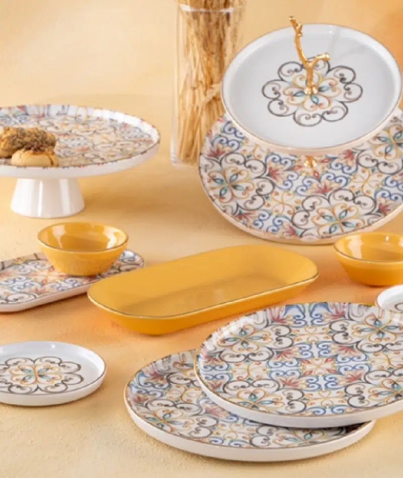 Acar Soho 21 Parça 6 Kişilik Seramik Kahvaltı Takımı Sr-06227