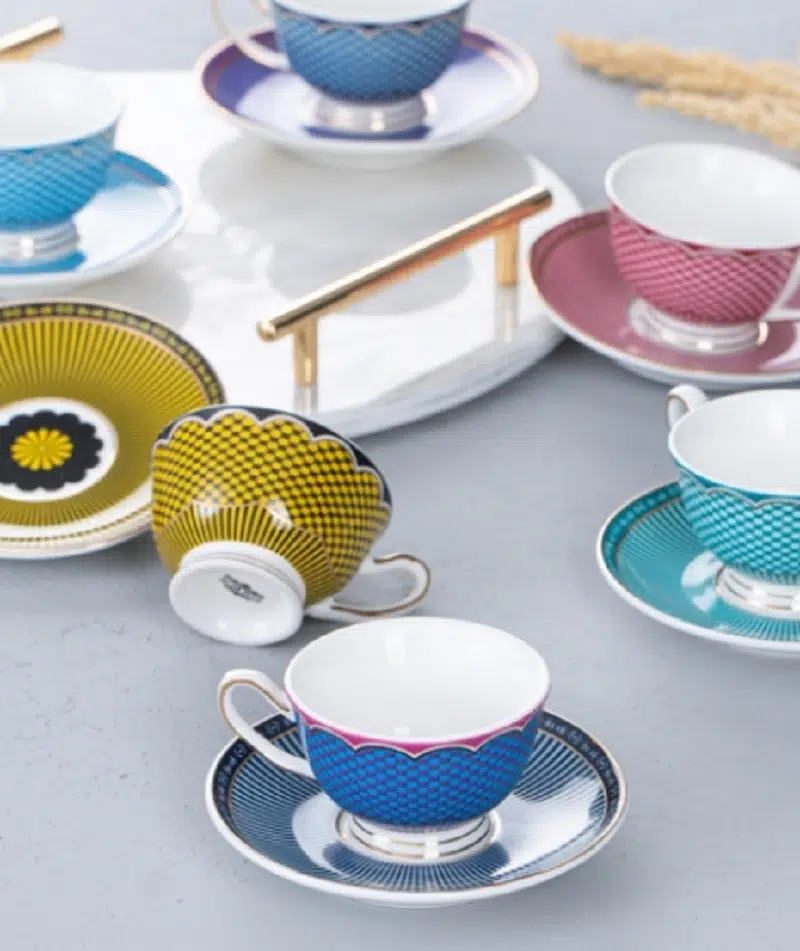 Acar Tessa 6 Kişilik Porselen Kahve Fincan Takımı 5032