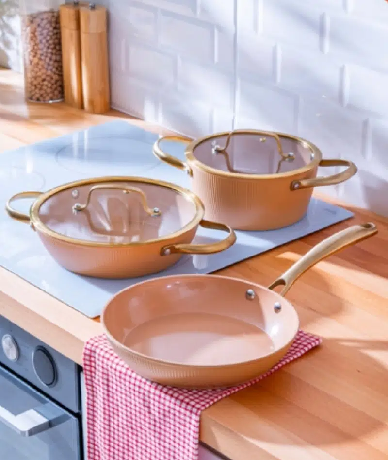 Acar Ultimate Pro 5 Parça Seramik Tencere Seti 6765 Rosegold