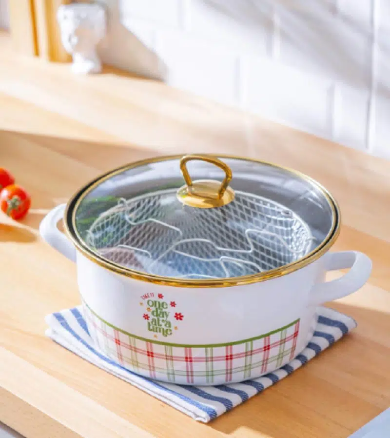 Acar Vera İndüksiyon Uyumlu Emaye Kızartma Tenceresi - 22 cm 7784