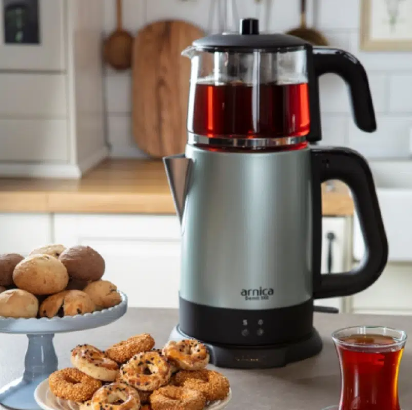 Arnica Demli Stil Mint Yeşili Cam Çay Makinesi IH33203