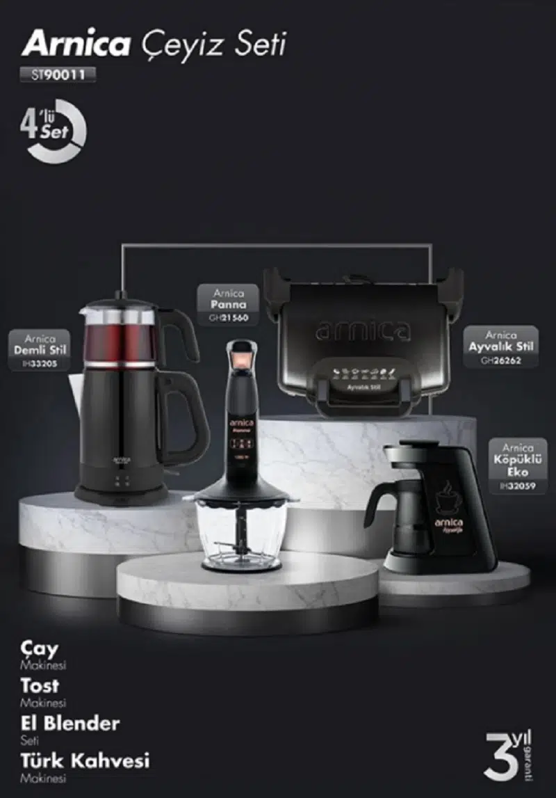 Arnica Siyah Eko 4lü Çeyiz Seti 90011