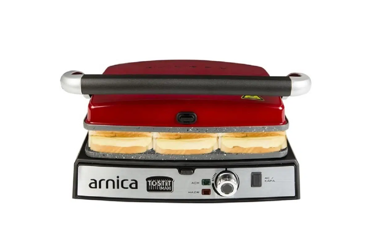 Arnica Tostit Izgaralı Tost Makinesi Kırmızı GH26243