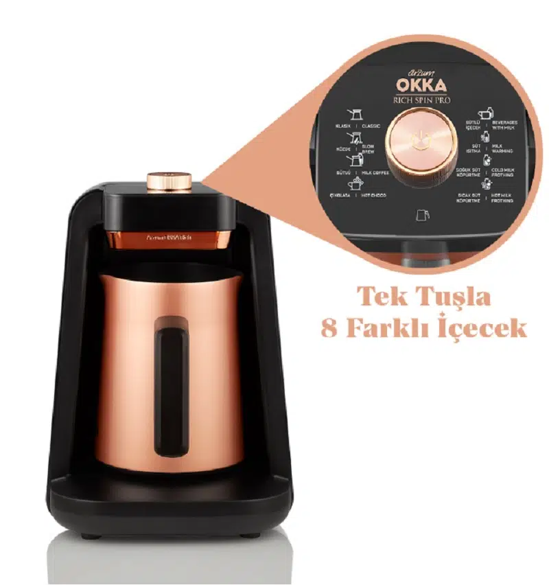 Arzum Okka Rich Spin Pro Türk Kahve Makinesi Ok0020 Bakır