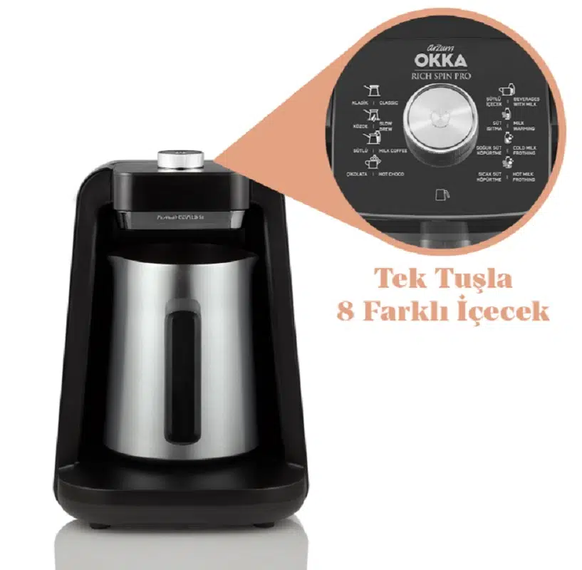 Arzum Okka Rich Spin Pro Türk Kahve Makinesi OK0020 Krom