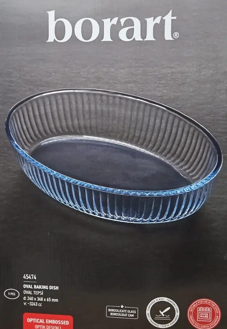 Borart Büyük Oval Tepsi Borcam Optikli 45474