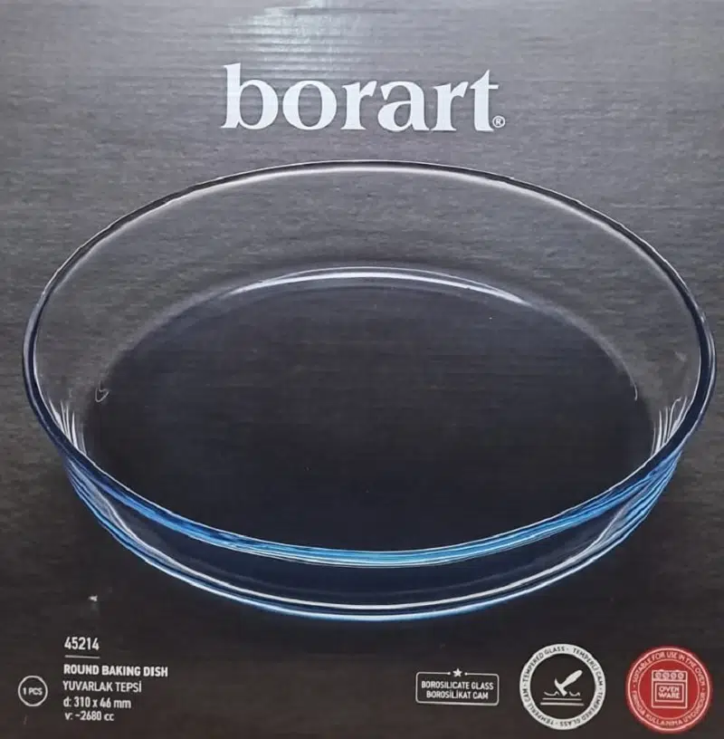 Borart Büyük Oval Tepsi Borcam Sade 45214