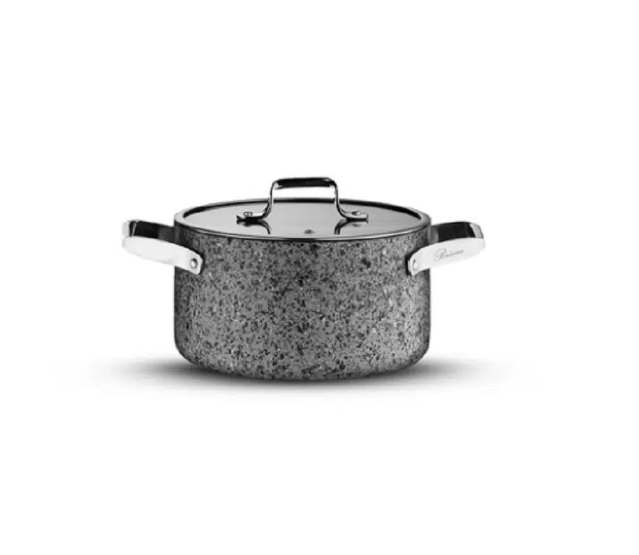 Brioni Stone-H 24 cm Çizilmez Yanmaz Yapışmaz Derin Tencere SH-132
