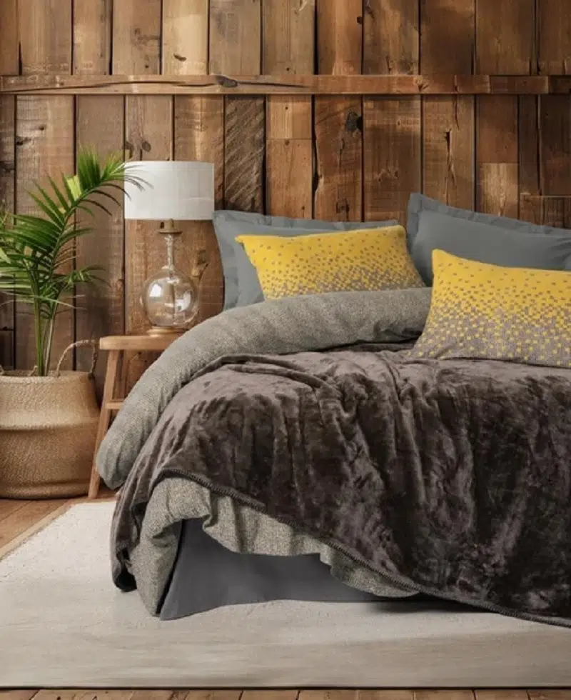 Cotton Box Battaniyeli Oyster Kahve Çift Kişilik Nevresim Takımı