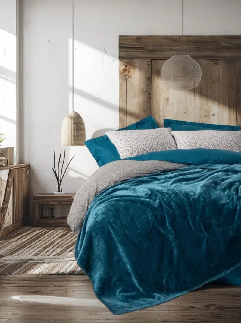 Cotton Box Battaniyeli Oyster Petrol Çift Kişilik Nevresim Takımı