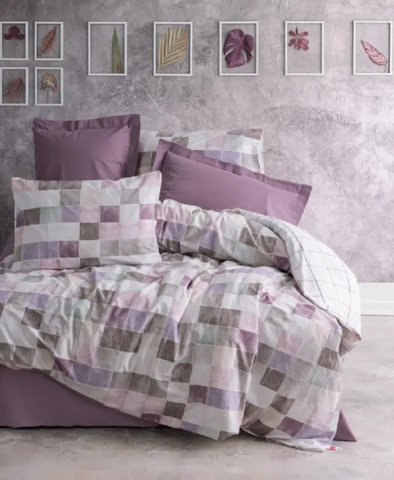 Cotton Box Çift Kişilik Lastikli Çarşaflı Nevresim Takımı Maro Gül Kurusu