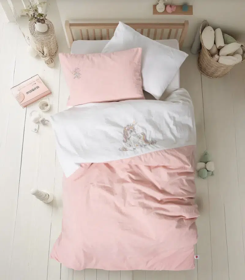 Cotton Box Cuddly Nakışlı Bebek Nevresim Takımı Bonic Beyaz