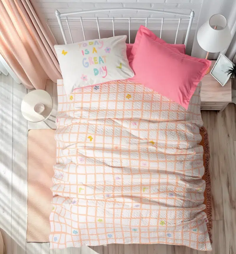 Cotton Box Genç Odası Tek Kişilik Complete Set Jours Pembe