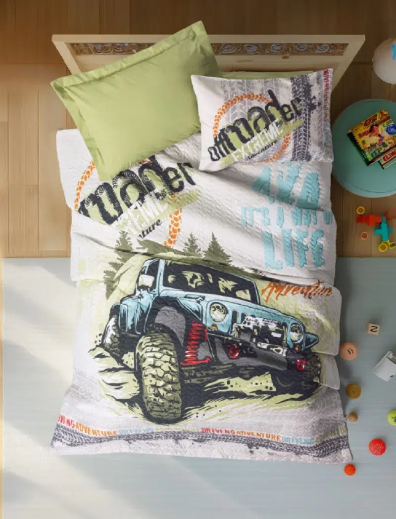 Cotton Box Junior Adventure Yeşil Tek Kişilik Complete Set