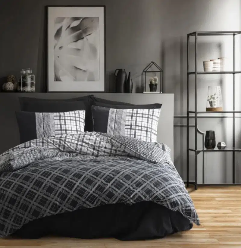 Cotton Box Masculine Çift Kişilik Nevresim Takımı Carlos Siyah