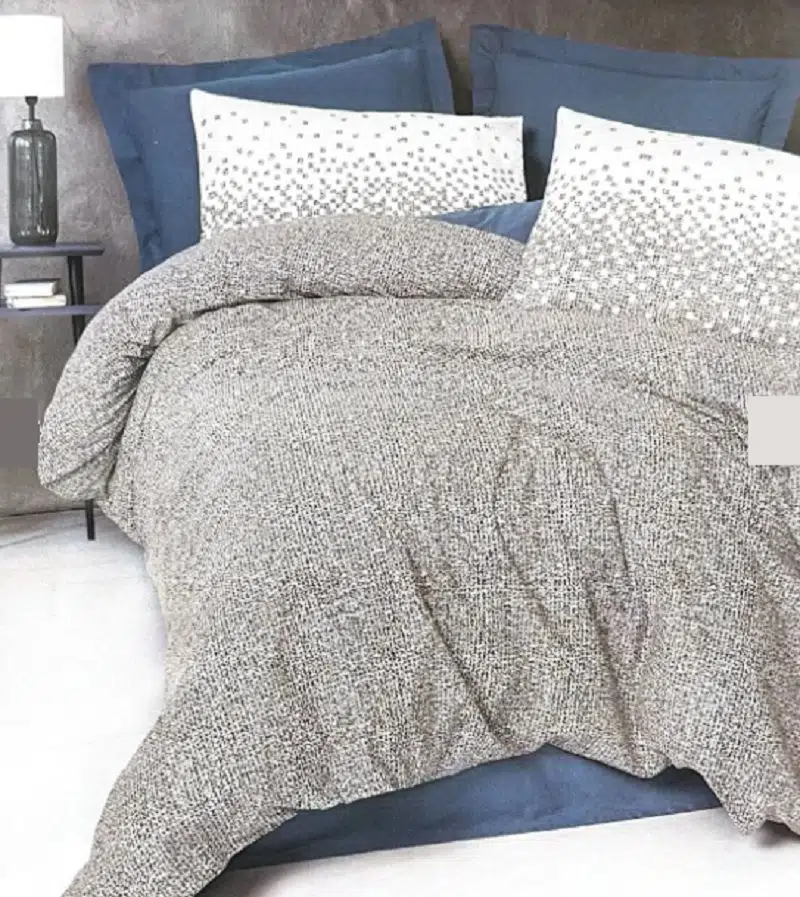 Cotton Box Minimal Çift Kişilik Nevresim Takımı Oyster Petrol