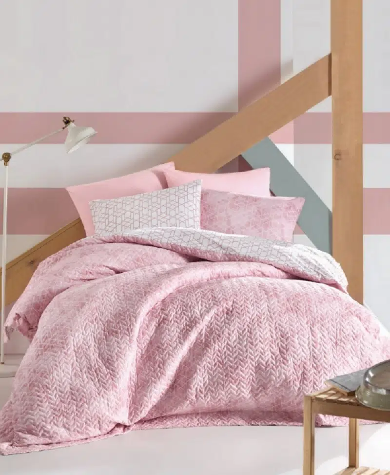 Cotton Box Minimal Lastikli Çarşaflı Çift Kişilik Complete Set Best Pembe