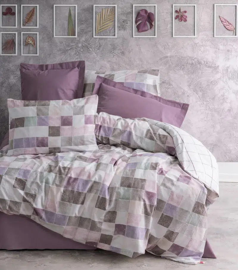 Cotton Box Minimal Tek Kişilik Lastikli Çarşaflı Nevresim Takımı Maro Gül Kurusu