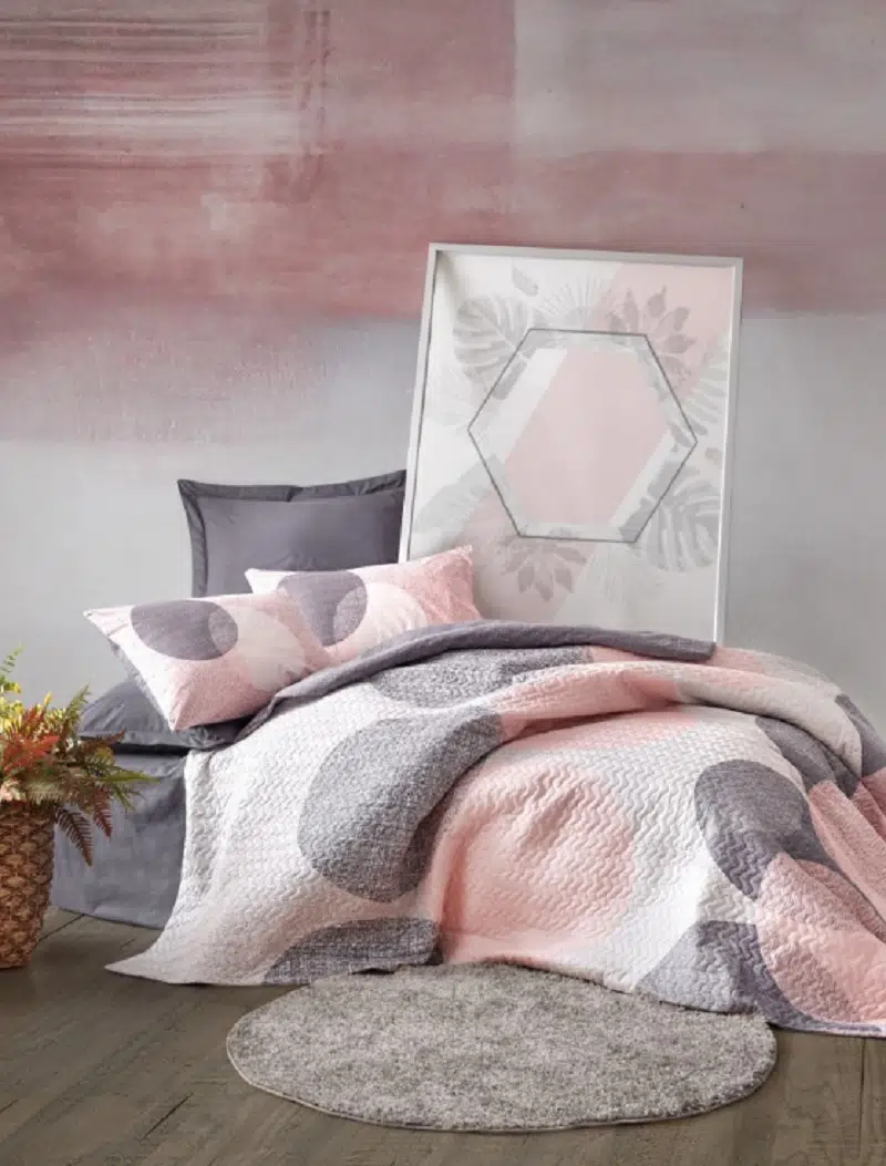 Cotton Box Modeline Ranforce Çift Kişilik Complete Set Leron Gri