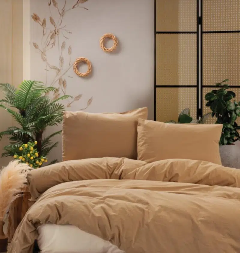 Cotton Box Neat Çift Kişilik Nevresim Takımı Bej-Krem