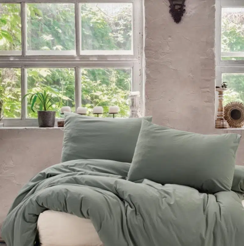 Cotton Box Neat Çift Kişilik Nevresim Takımı Mint-Krem