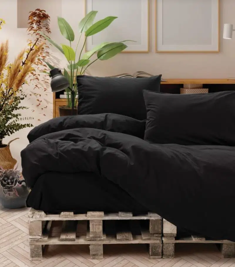 Cotton Box Neat Çift Kişilik Nevresim Takımı Siyah