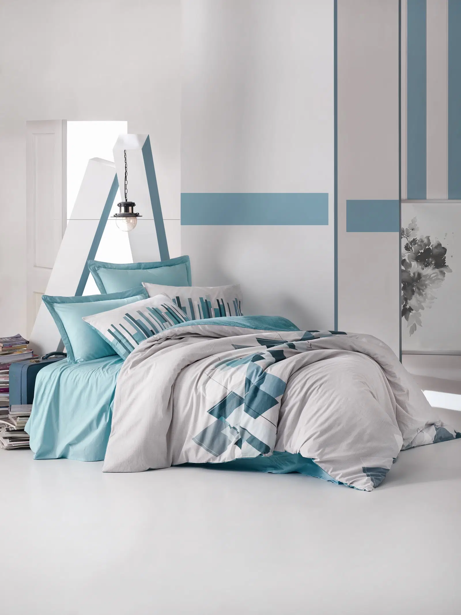 Cotton box Nestro Petrol Çift Kişilik Nevresim Takımı