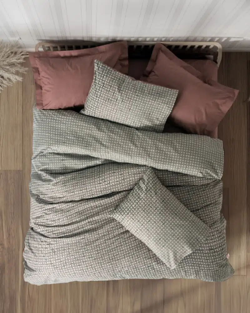 Cotton Box Petite Çift Kişilik Lastikli Çarşaflı Nevresim Takımı Mote Kiremit