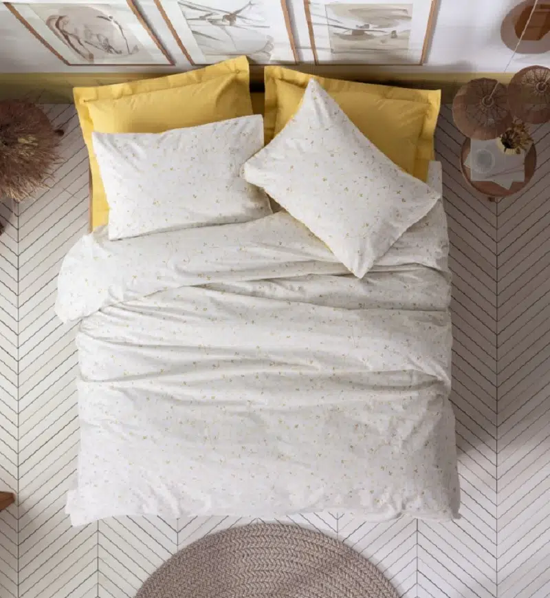 Cotton Box Petite Çift Kişilik Lastikli Çarşaflı Nevresim Takımı Tiny Hardal