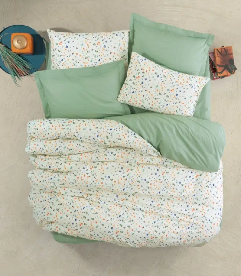 Cotton Box Petite Tek Kişilik Lastikli Çarşaflı Nevresim Takımı Lola Yeşil