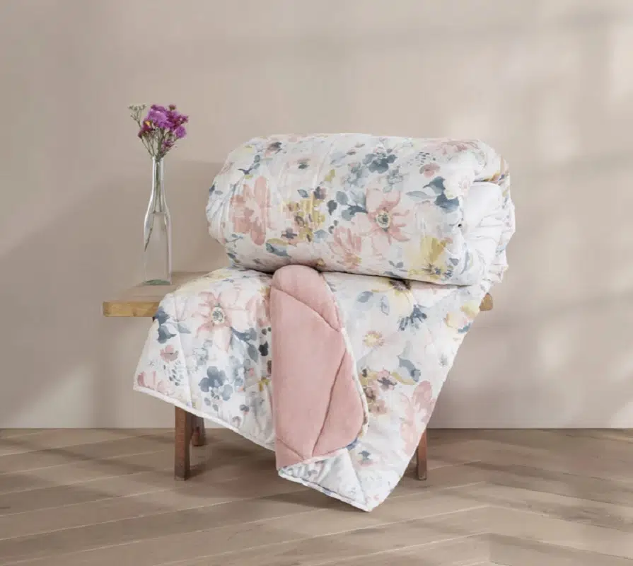 Cotton Box Velvet Dalya Pudra Çift Kişilik Yorgan