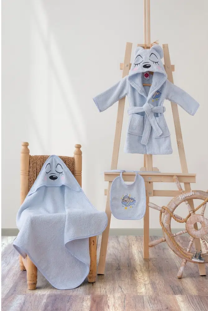 Cottonbox Bebek Banyo Set Bear Mavi-5380