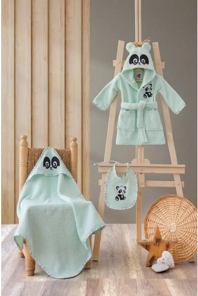 Cottonbox Bebek Banyo Set Panda Mint-5380