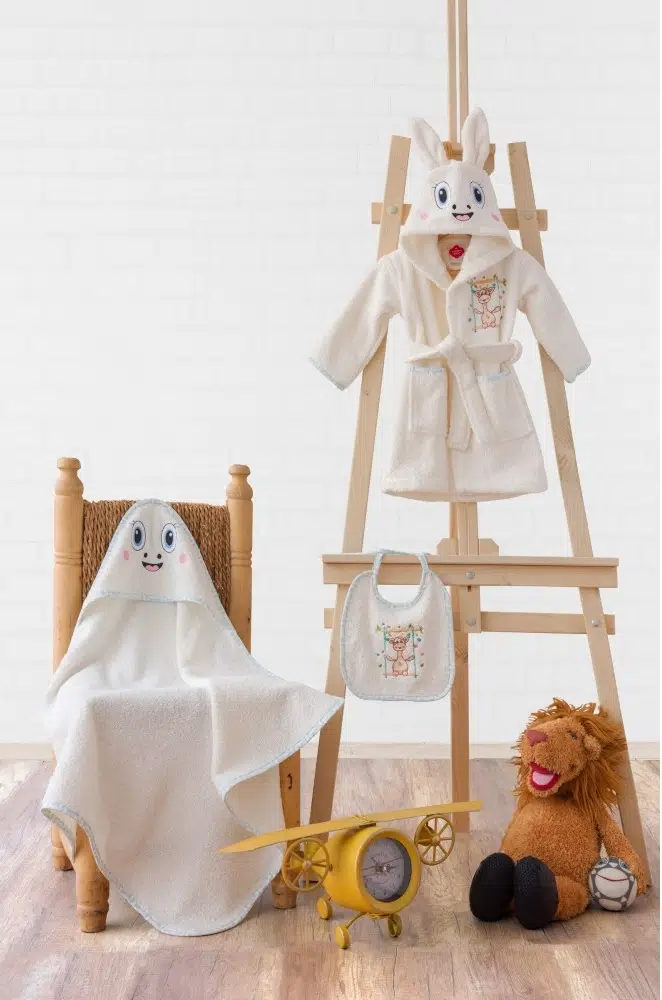 Cottonbox Bebek Banyo Set Zürafa Krem-5380