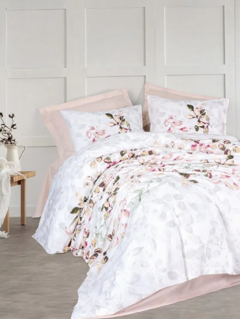 CottonBox Brice Bej Ranforce Çift Kişilik Nevresim Takımı