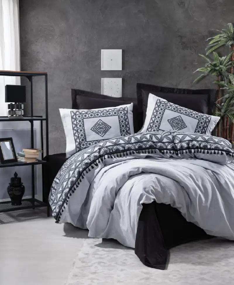 Cottonbox Candy Degno-Siyah Çift Kişilik Nevresim Takımı 1817