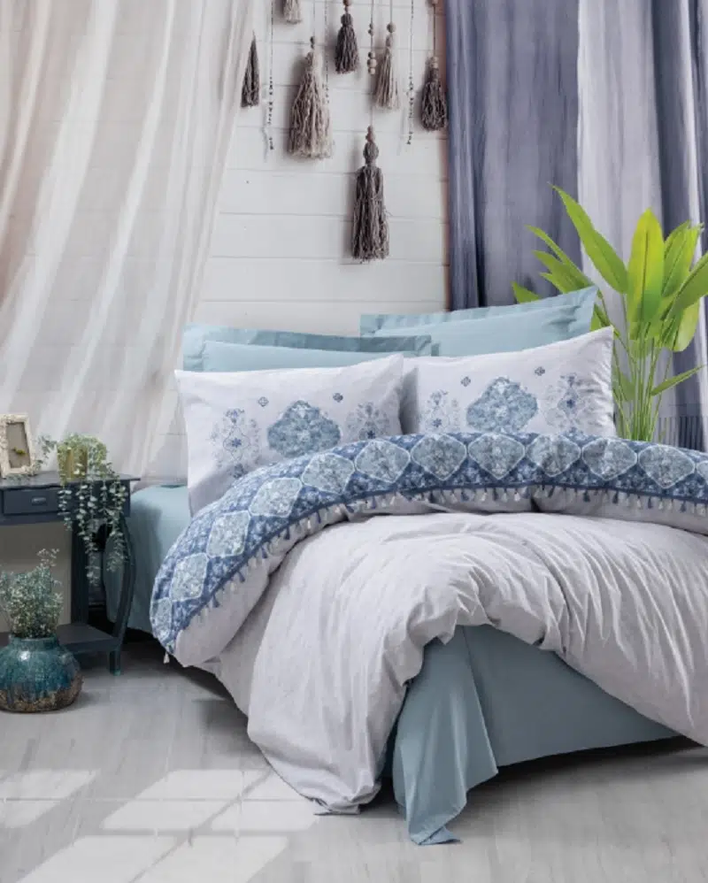 CottonBox Candy Jeni Mavi Ranforce Çift Kişilik Nevresim Takımı