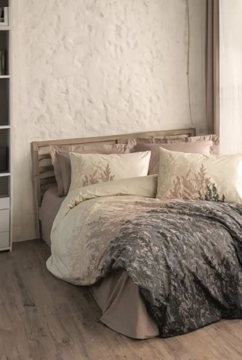 Cottonbox Dual Lindon Bej Tek Kişilik Nevresim Takımı 1728