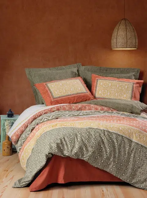 Cottonbox Ethnic Tuwa Kiremit Çift Kişilik Nevresim Takımı