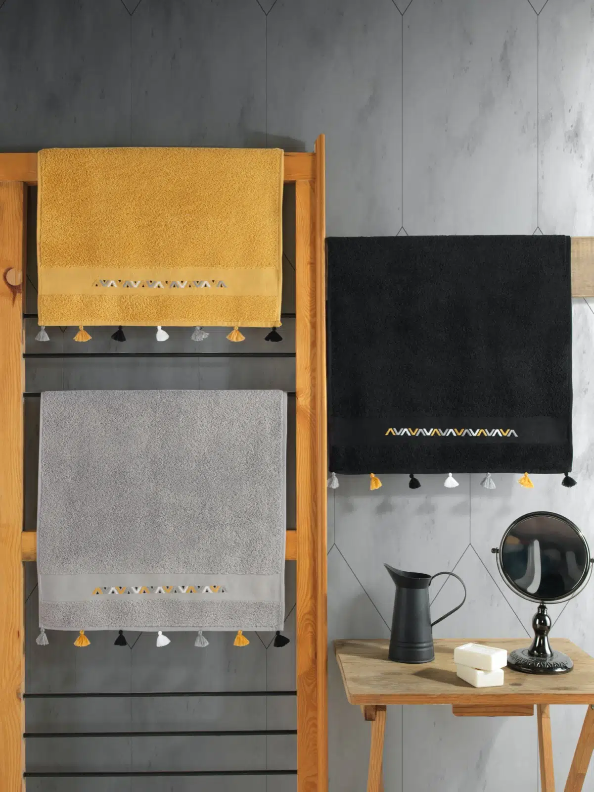 Cottonbox Fit Püsküllü Tekli Havlu Asorti-4