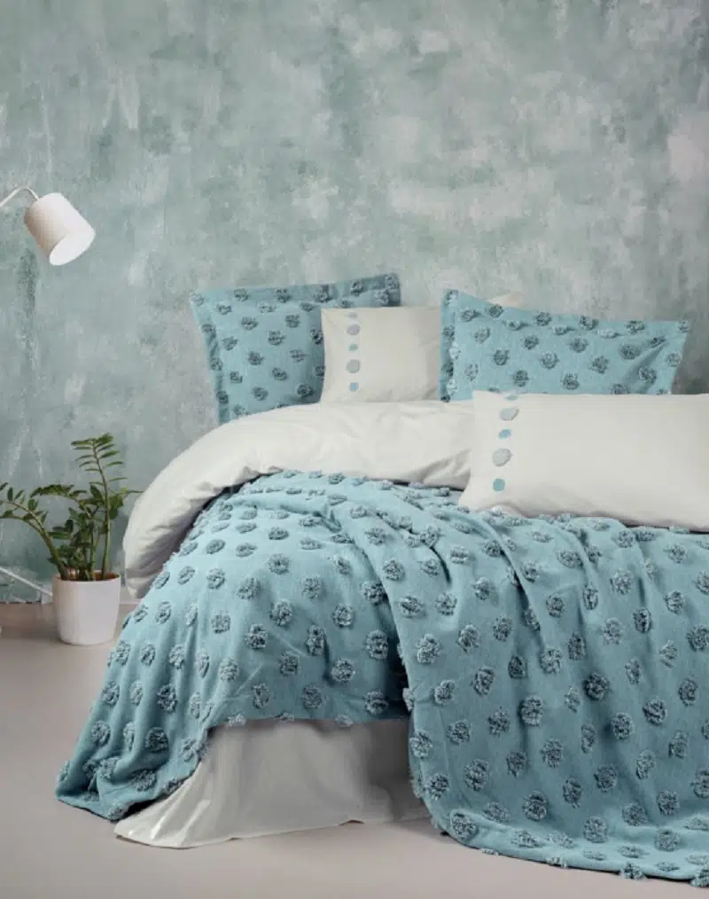 Cottonbox Limi Aldo Mint Çift Kişilik Yatak Örtülü Nevresim Takımı